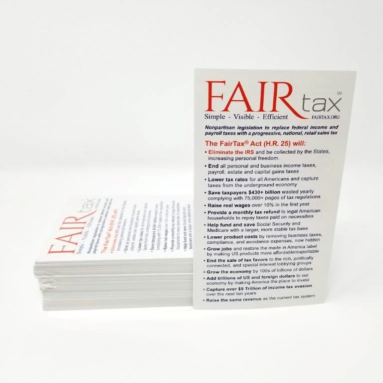 FAIRtax 2022 Palm Cards