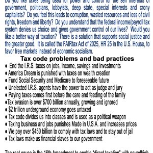 2026 FAIRtax Palm Card Pack of 50