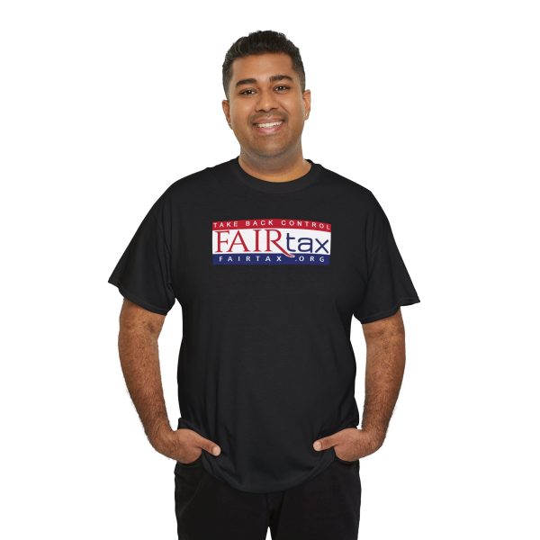 FAIRtax Unisex Heavy Cotton Tee - Take Back Control & American Flag Design - Image 16