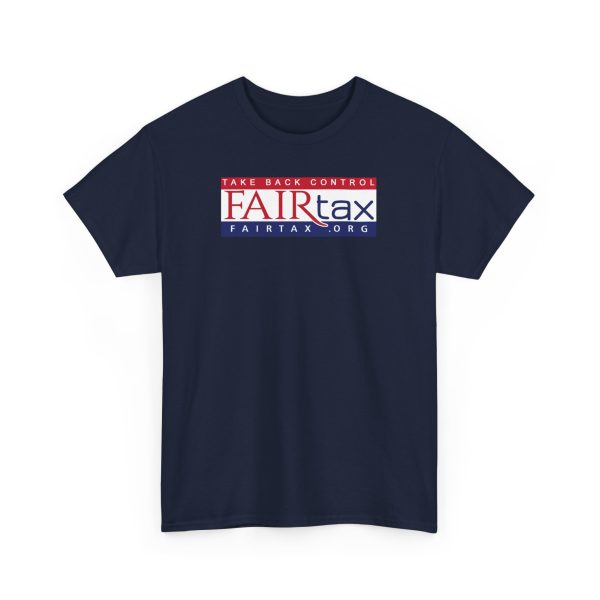 FAIRtax Unisex Heavy Cotton Tee - Take Back Control & American Flag Design - Image 3