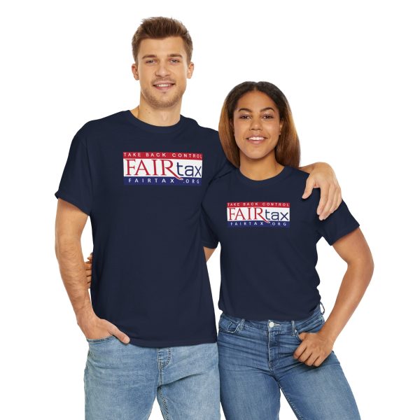 FAIRtax Unisex Heavy Cotton Tee - Take Back Control & American Flag Design - Image 9