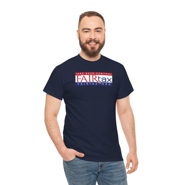 FAIRtax Unisex Heavy Cotton Tee - Take Back Control & American Flag Design - Image 5