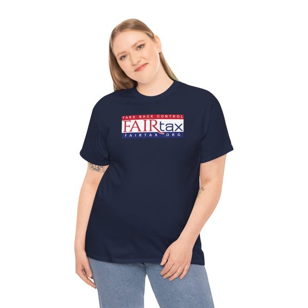 FAIRtax Unisex Heavy Cotton Tee - Take Back Control & American Flag Design - Image 6