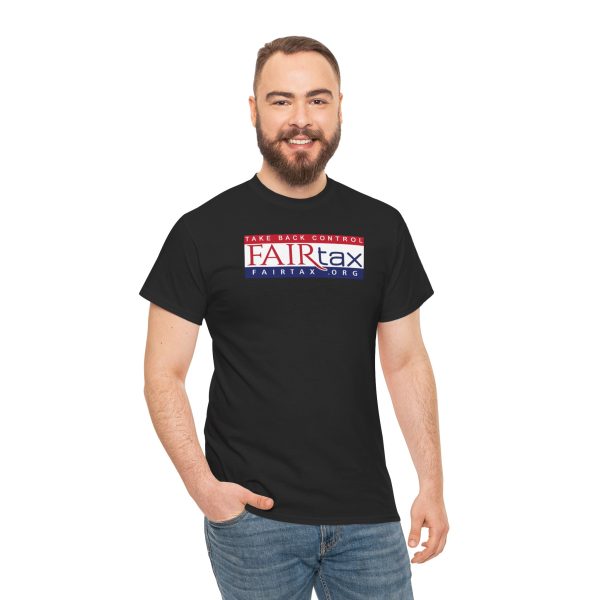 FAIRtax Unisex Heavy Cotton Tee - Take Back Control & American Flag Design - Image 17