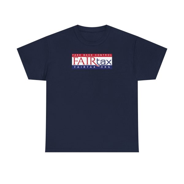 FAIRtax Unisex Heavy Cotton Tee - Take Back Control & American Flag Design