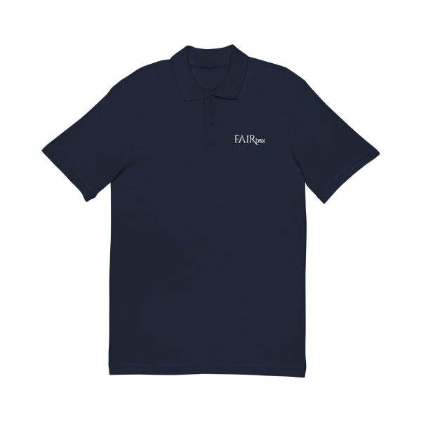 Embroidered Unisex Pique Polo Shirt - Dark Color with Embroidery FAIRtax logo - Image 5