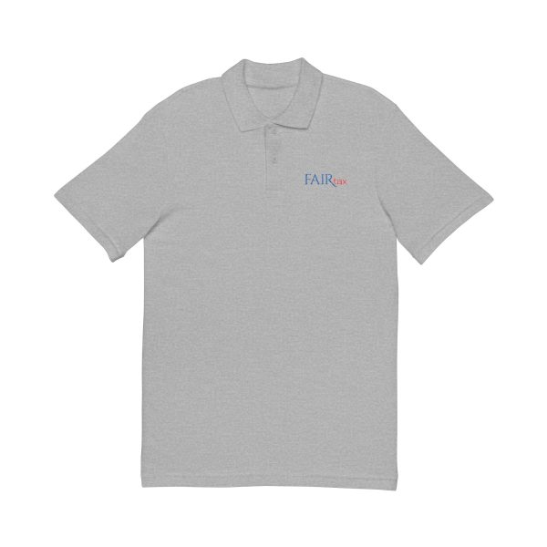 Embroidered Unisex Pique Polo Shirt - Light Colors with Embroidery FAIRtax logo - Image 5