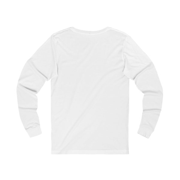 Fair Tax Long Sleeve Tee, Unisex Jersey Shirt, White with Blue logo - Image 2