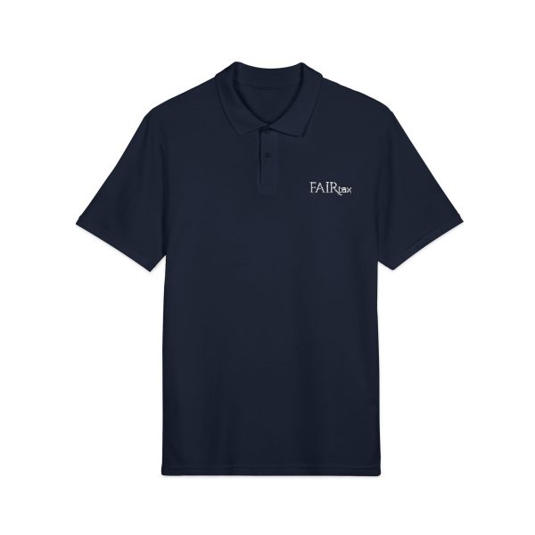 Embroidered Unisex Pique Polo Shirt - Dark Color with Embroidery FAIRtax logo - Image 7